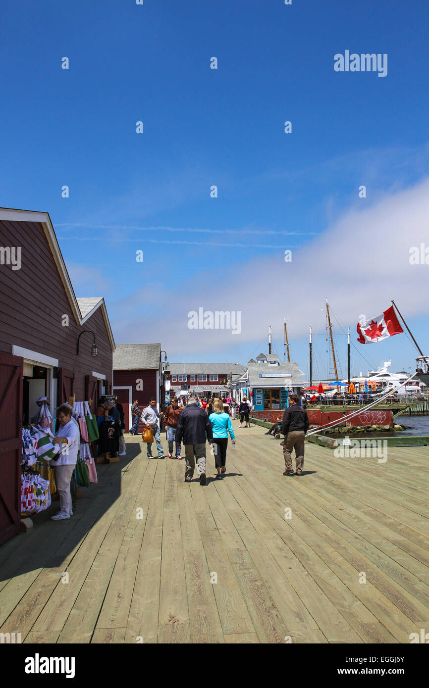 The boardwalk along the waterfront in Halifax, N.S. Stock Photo