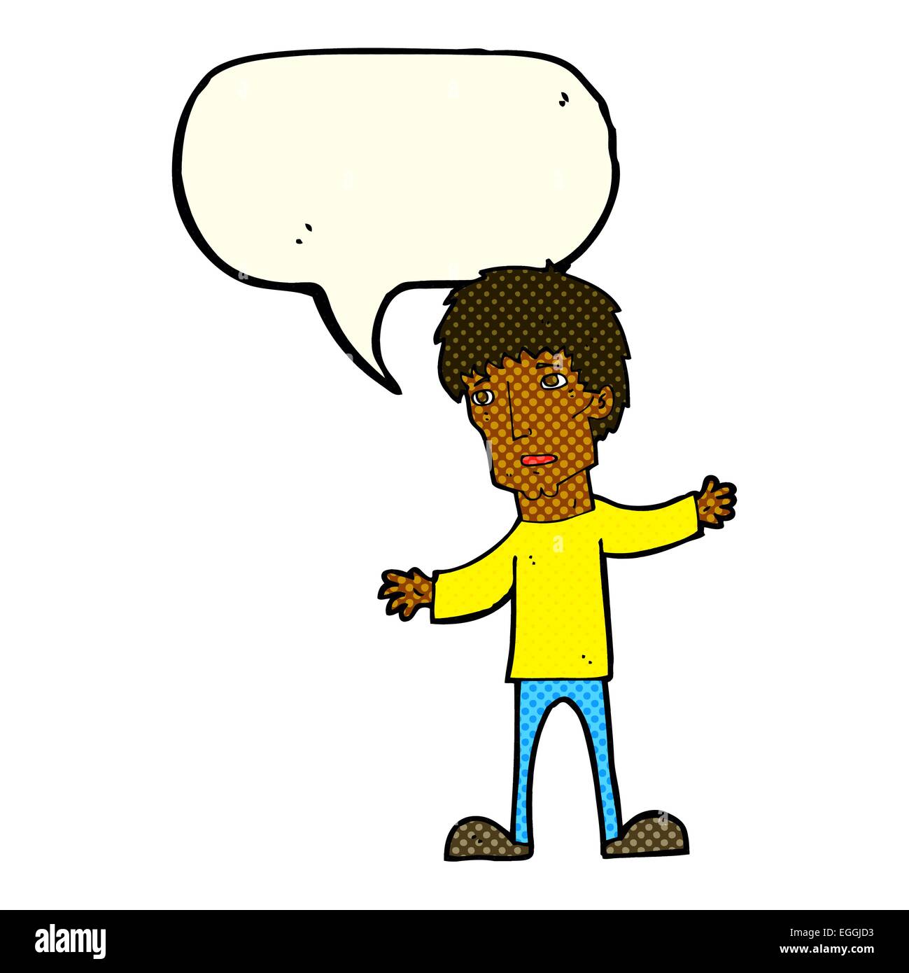 cartoon worried man with speech bubble Stock Vector Image & Art - Alamy