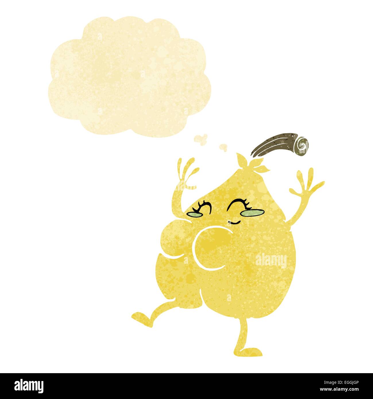 a nice pear cartoon with thought bubble Stock Vector Image & Art - Alamy