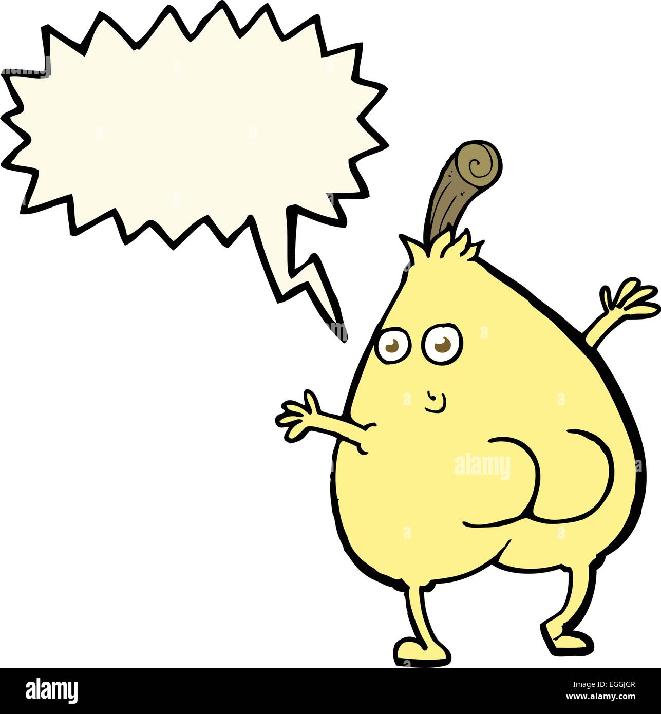 a nice pear cartoon with speech bubble Stock Vector Image & Art - Alamy
