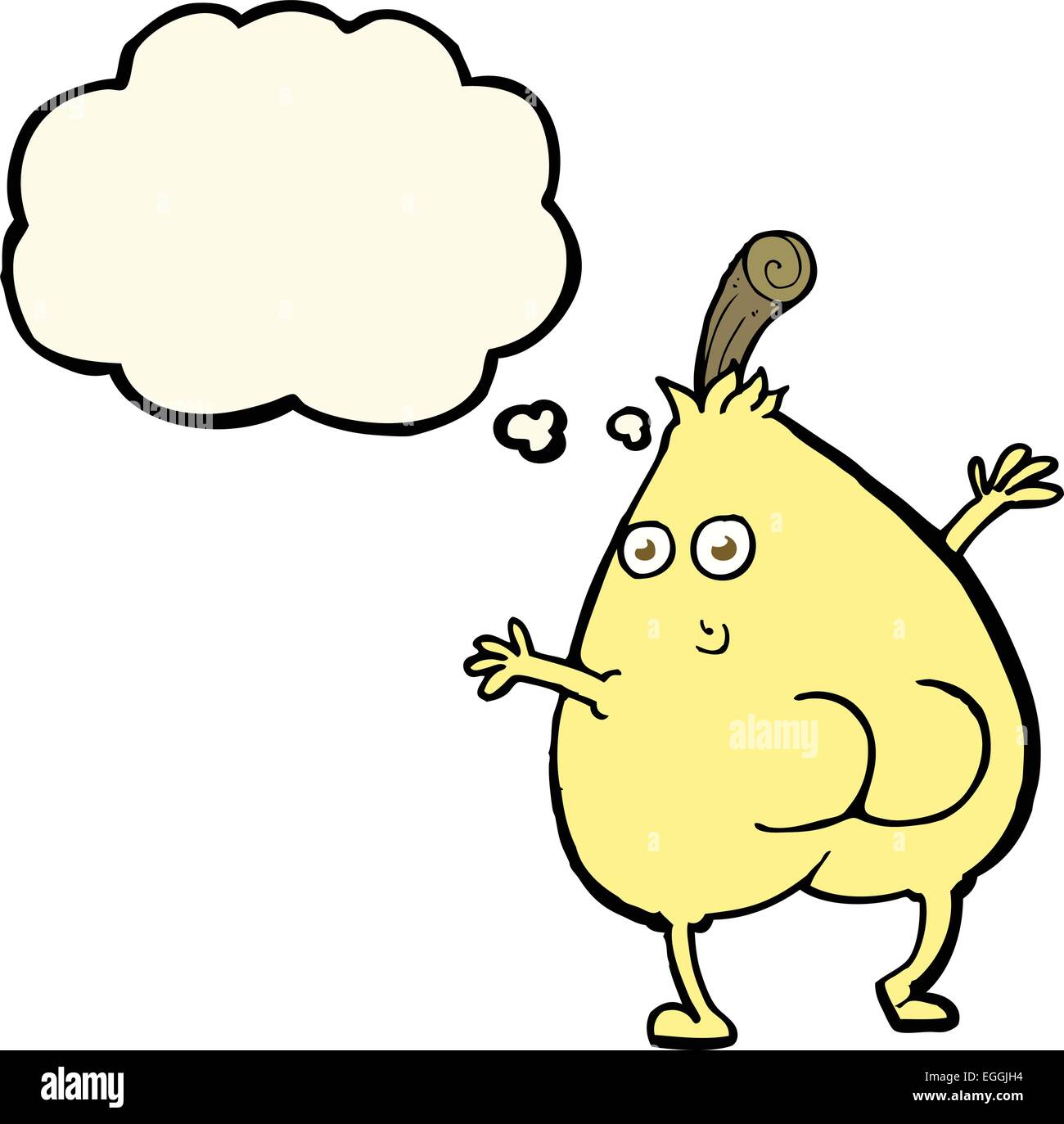 a nice pear cartoon with thought bubble Stock Vector Image & Art - Alamy