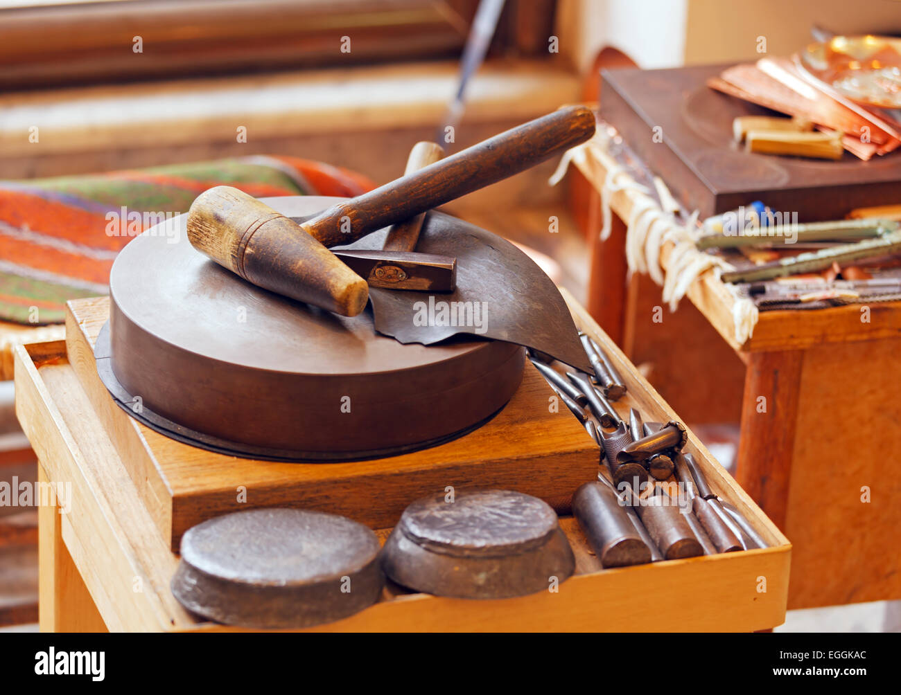 Tools for Hand Metal Embossing and Chasing Stock Photo Alamy