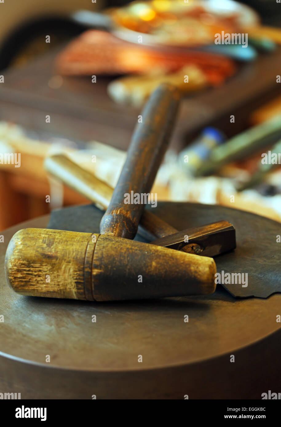 Tools for Hand Metal Embossing and Chasing Stock Photo Alamy