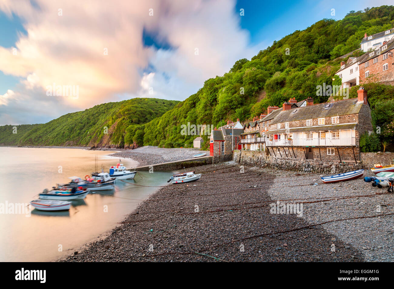 Clovelly village and harbour, Devon, South West, England, United Kingdom, Europe Stock Photo
