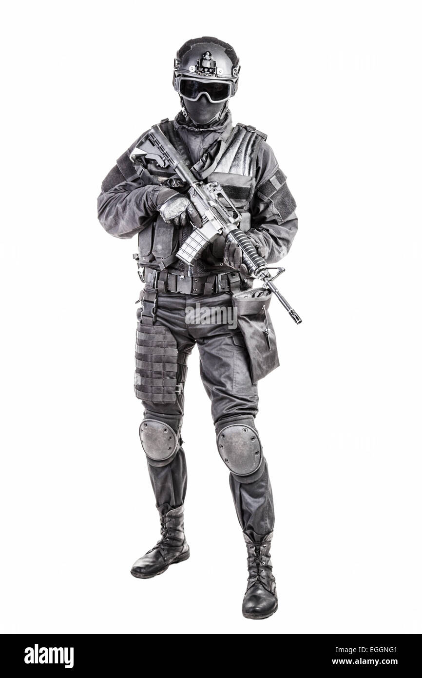 Spec ops police officer SWAT Stock Photo