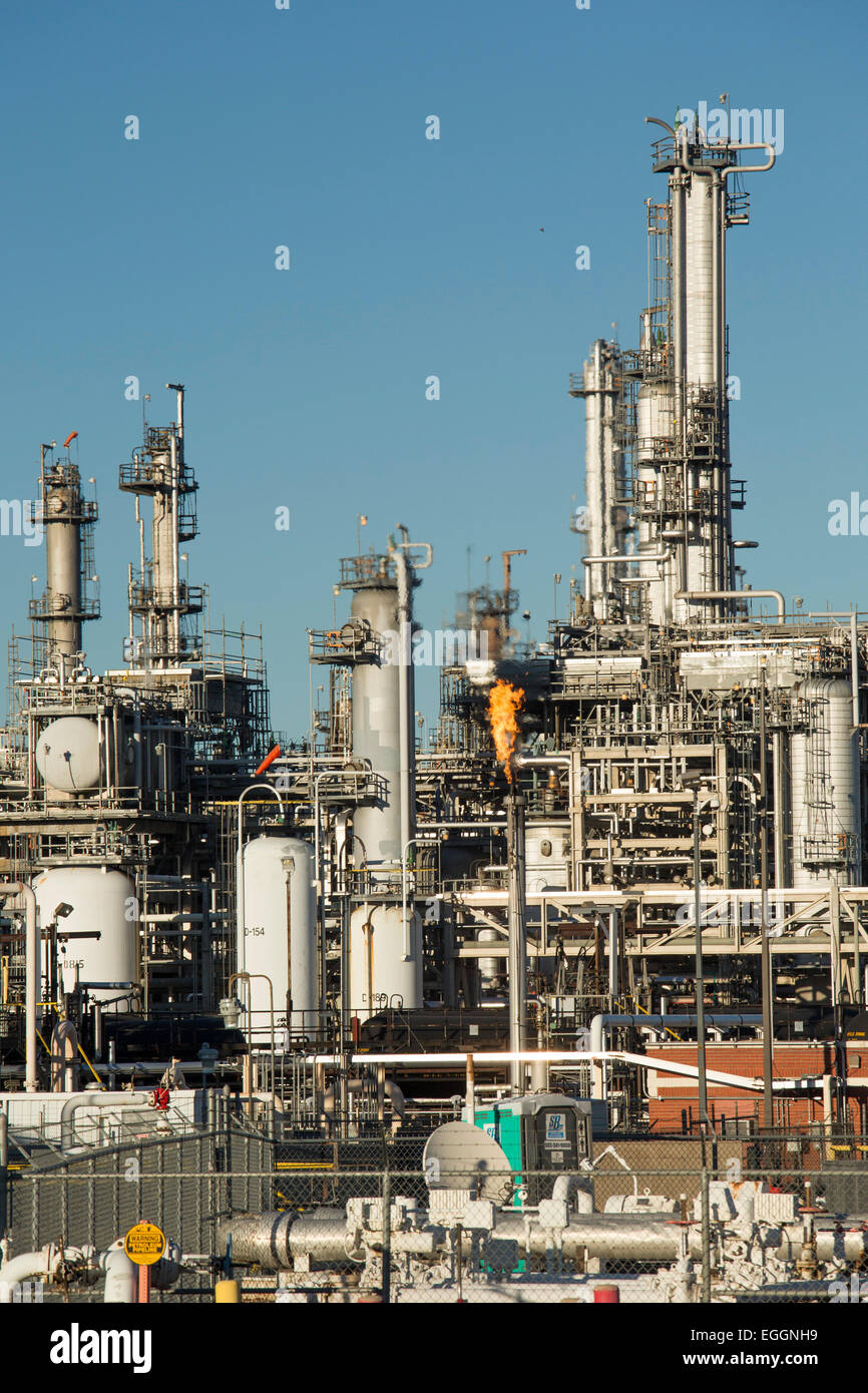 Denver, Colorado A flare burns off gas at Suncor Energy's oil