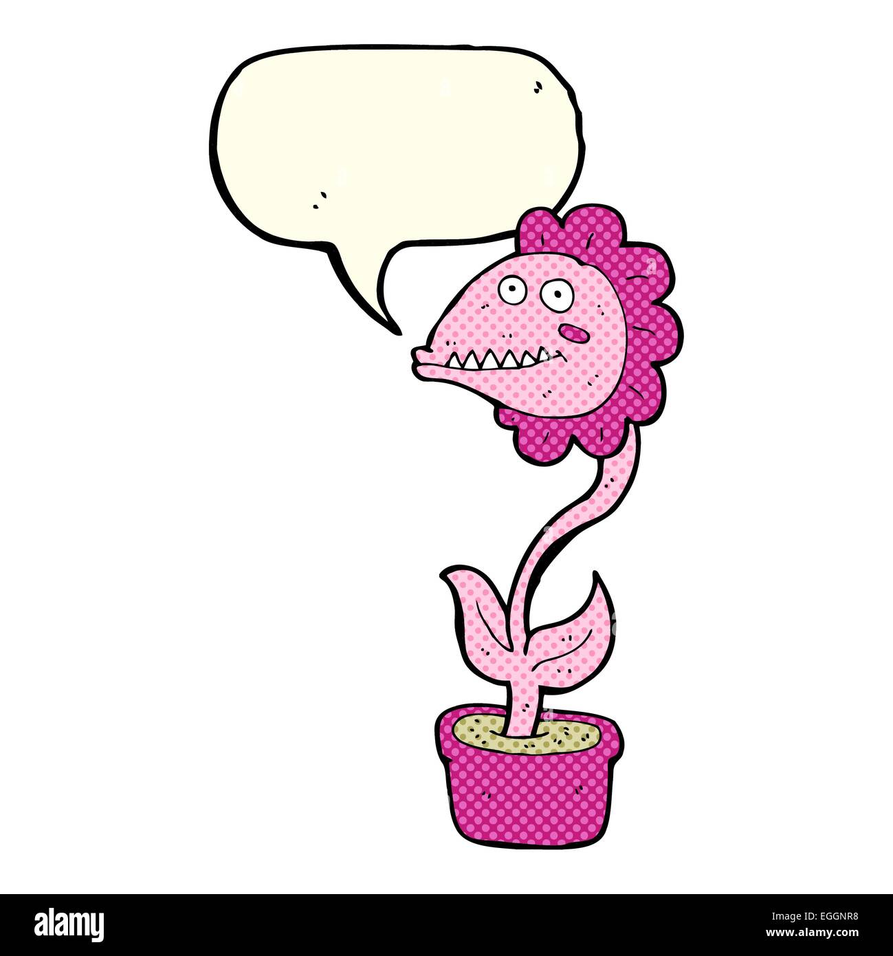 cartoon monster plant with speech bubble Stock Vector Image & Art - Alamy