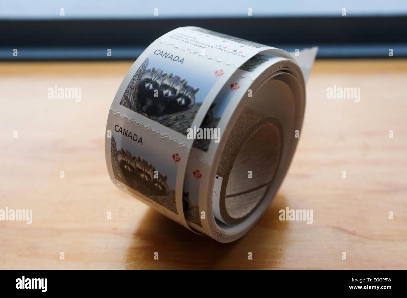 Stamps displayed at the post office in Englishtown, N.S Stock Photo Alamy