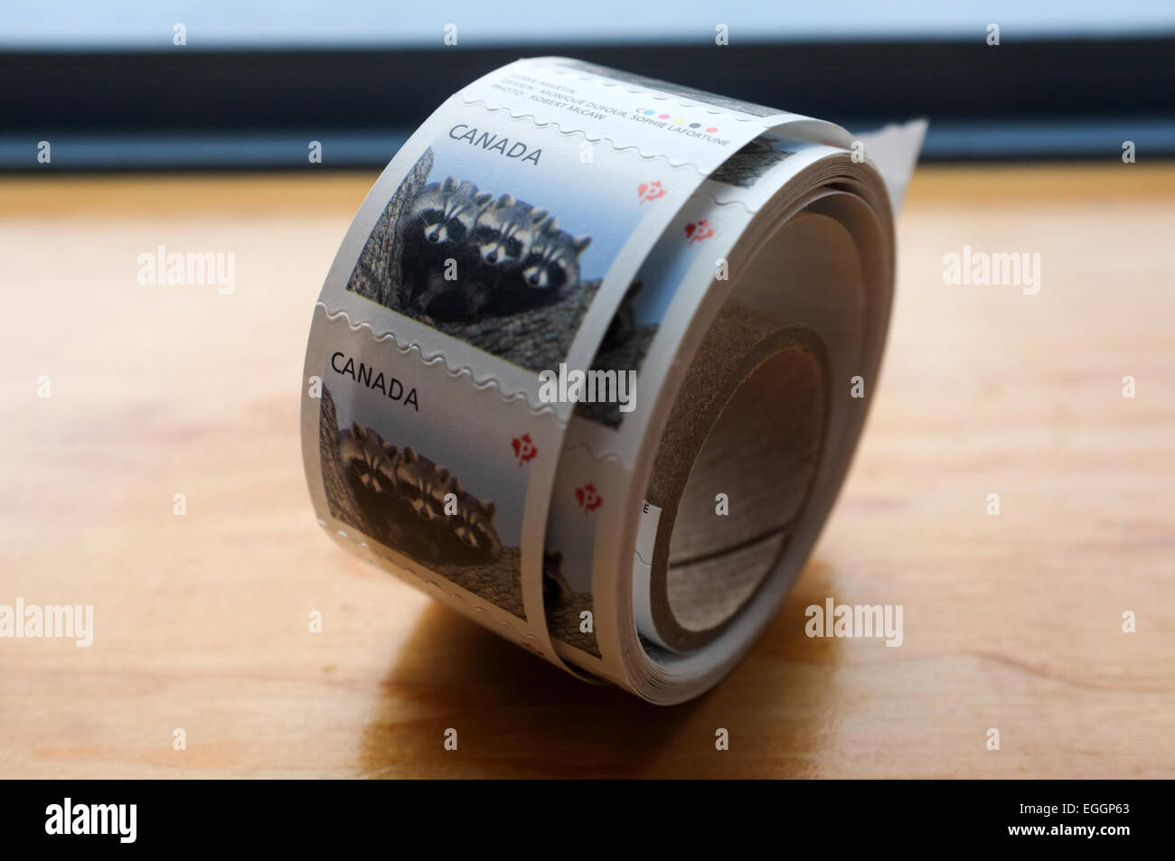 Stamps displayed at the post office in Englishtown, N.S Stock Photo Alamy