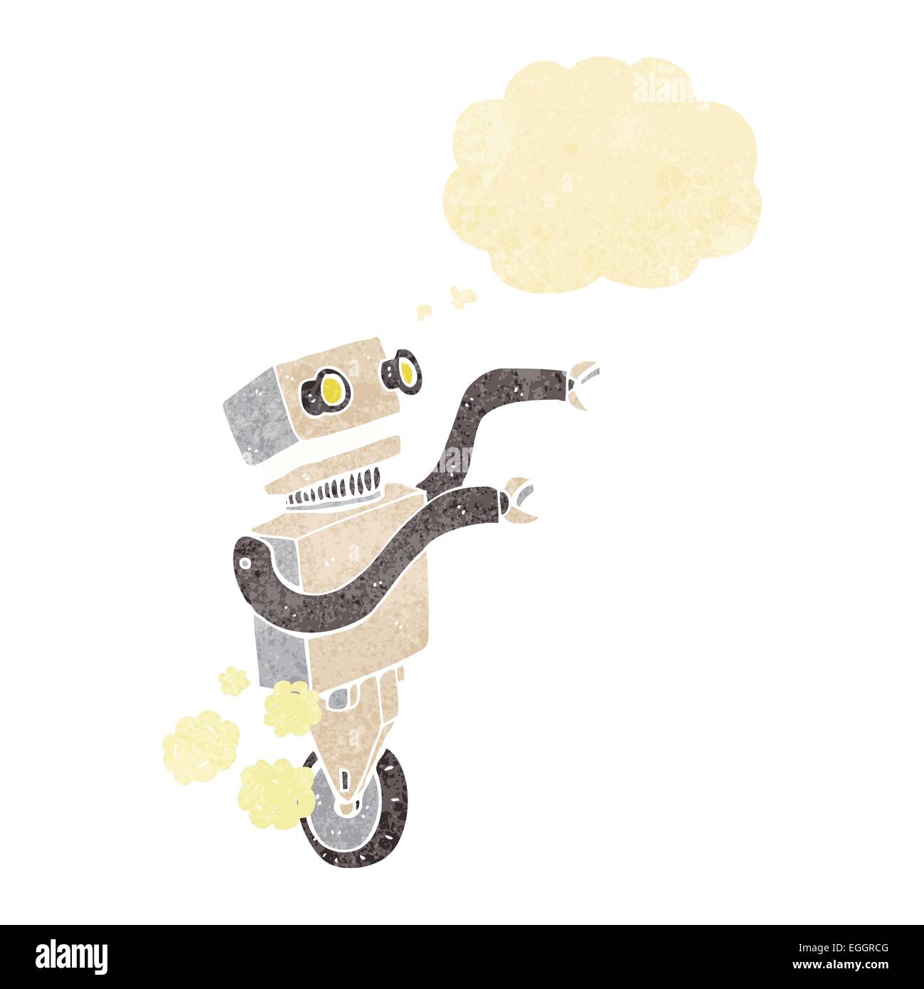 cartoon funny robot with thought bubble Stock Vector Image & Art - Alamy