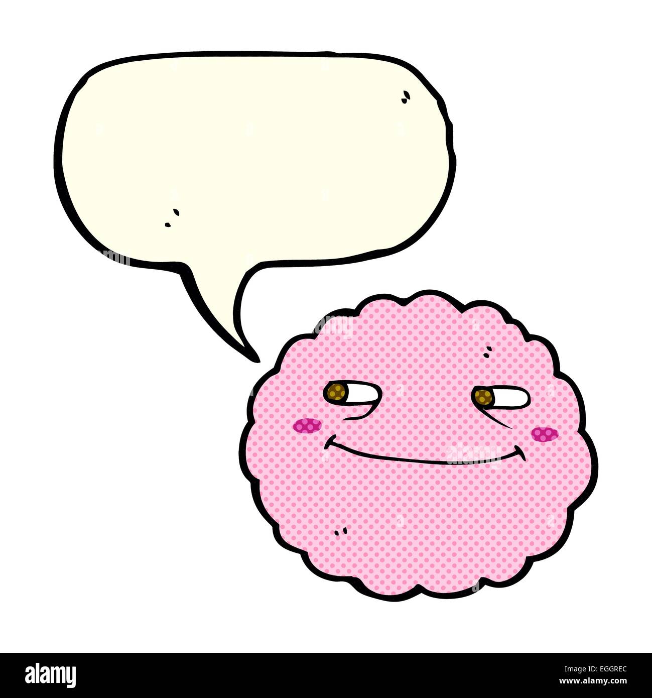 cartoon happy cloud with speech bubble Stock Vector Image & Art - Alamy