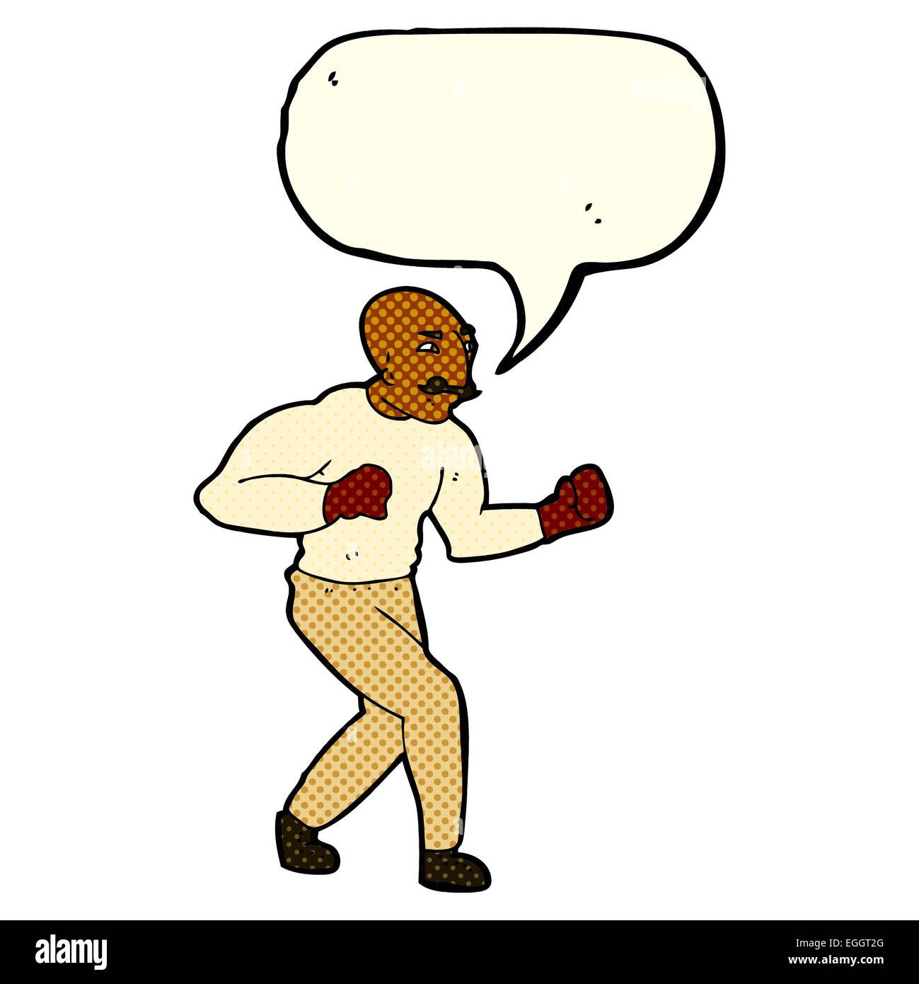 cartoon boxer with speech bubble Stock Vector Image & Art - Alamy