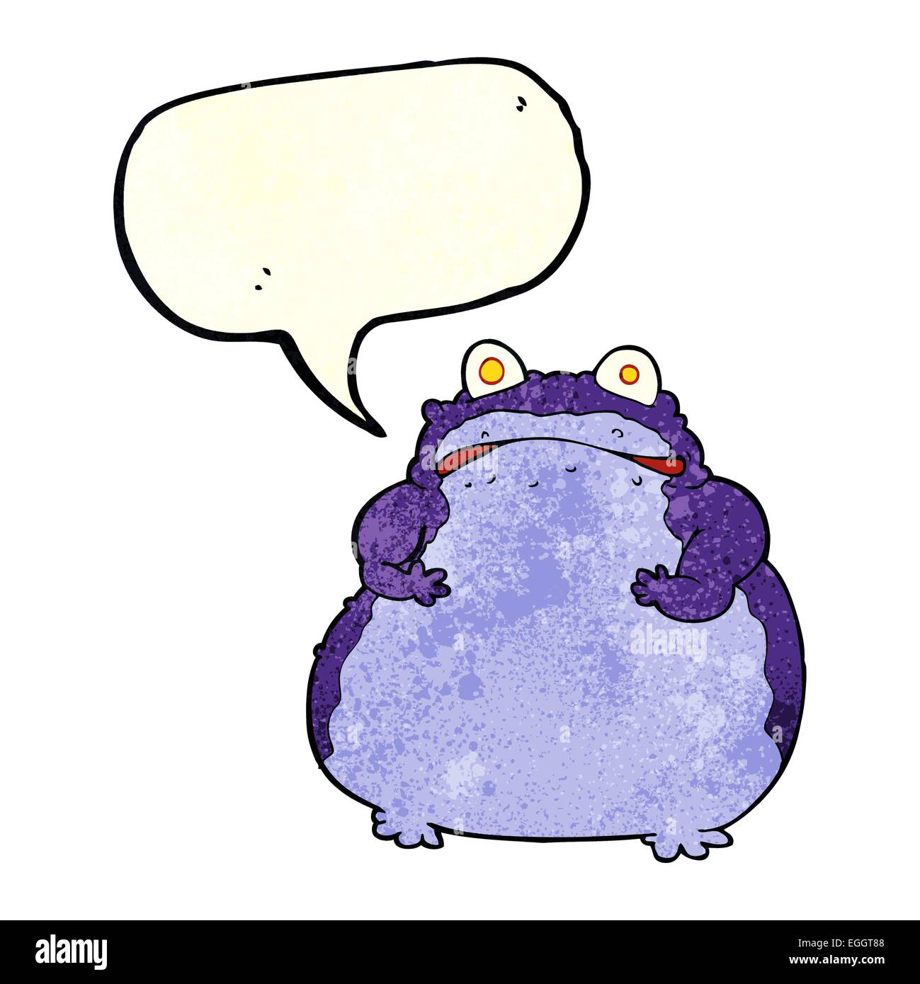 cartoon fat frog with speech bubble Stock Vector Image & Art - Alamy
