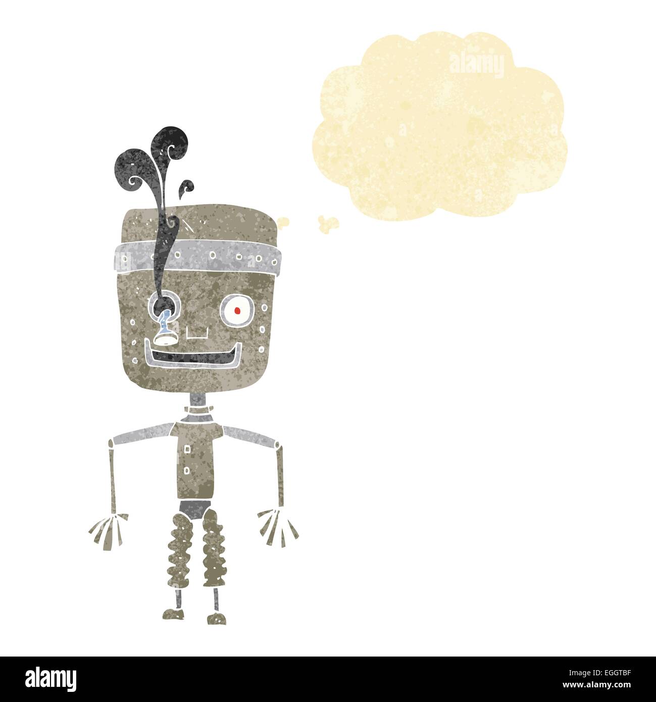 Cartoon malfunctioning robot bubble Cut Out Stock Images & Pictures - Alamy