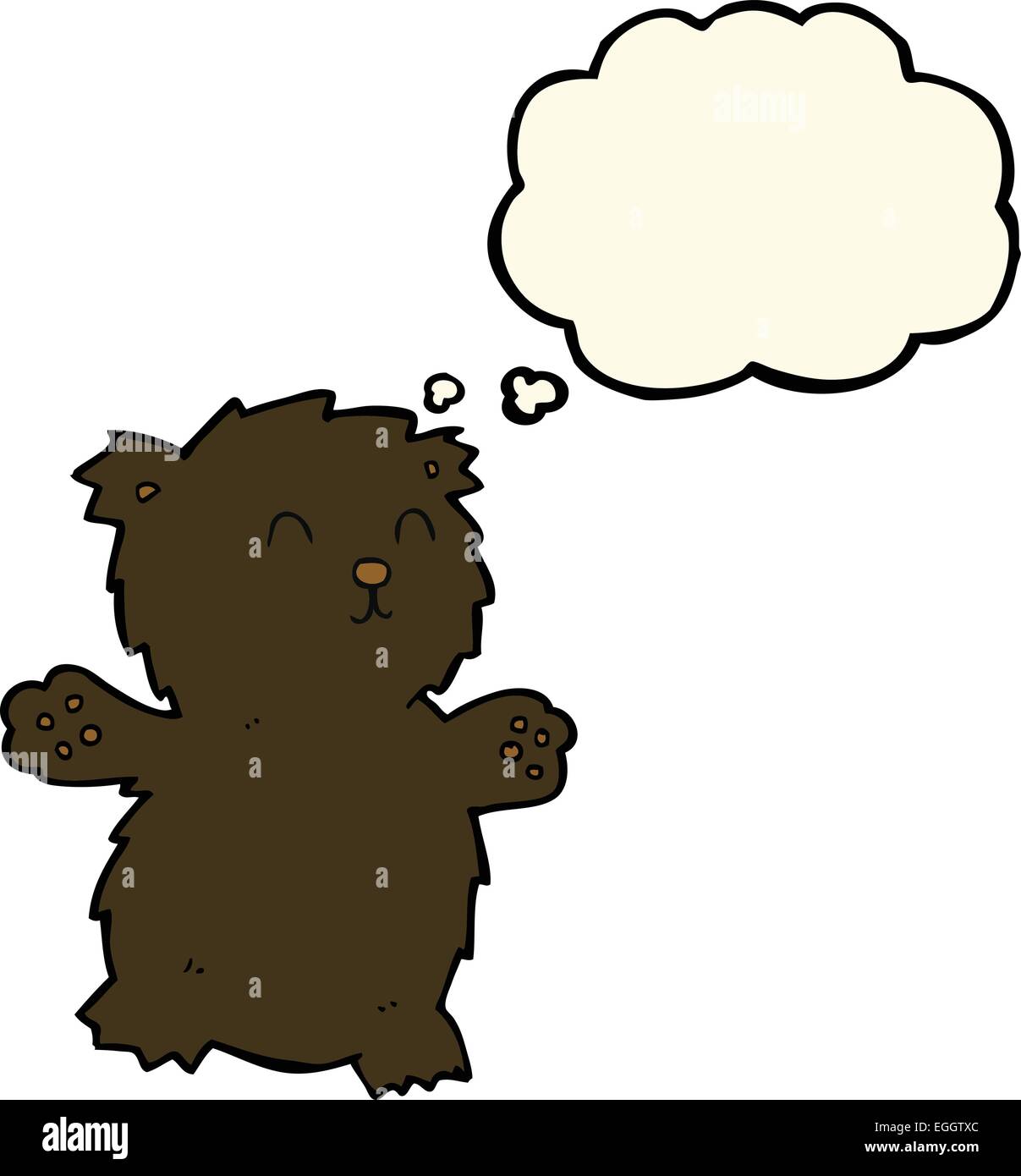 cartoon teddy bear with thought bubble Stock Vector Image & Art - Alamy