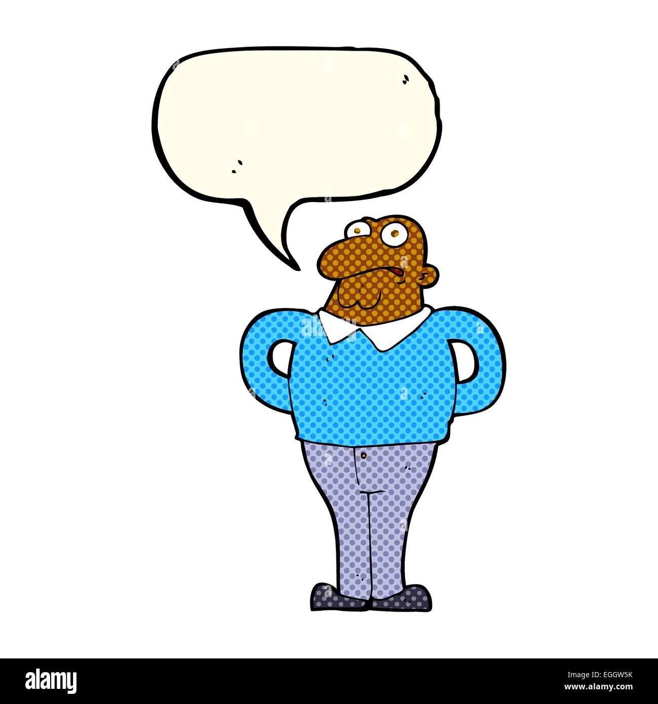 cartoon worried man with speech bubble Stock Vector Image & Art - Alamy