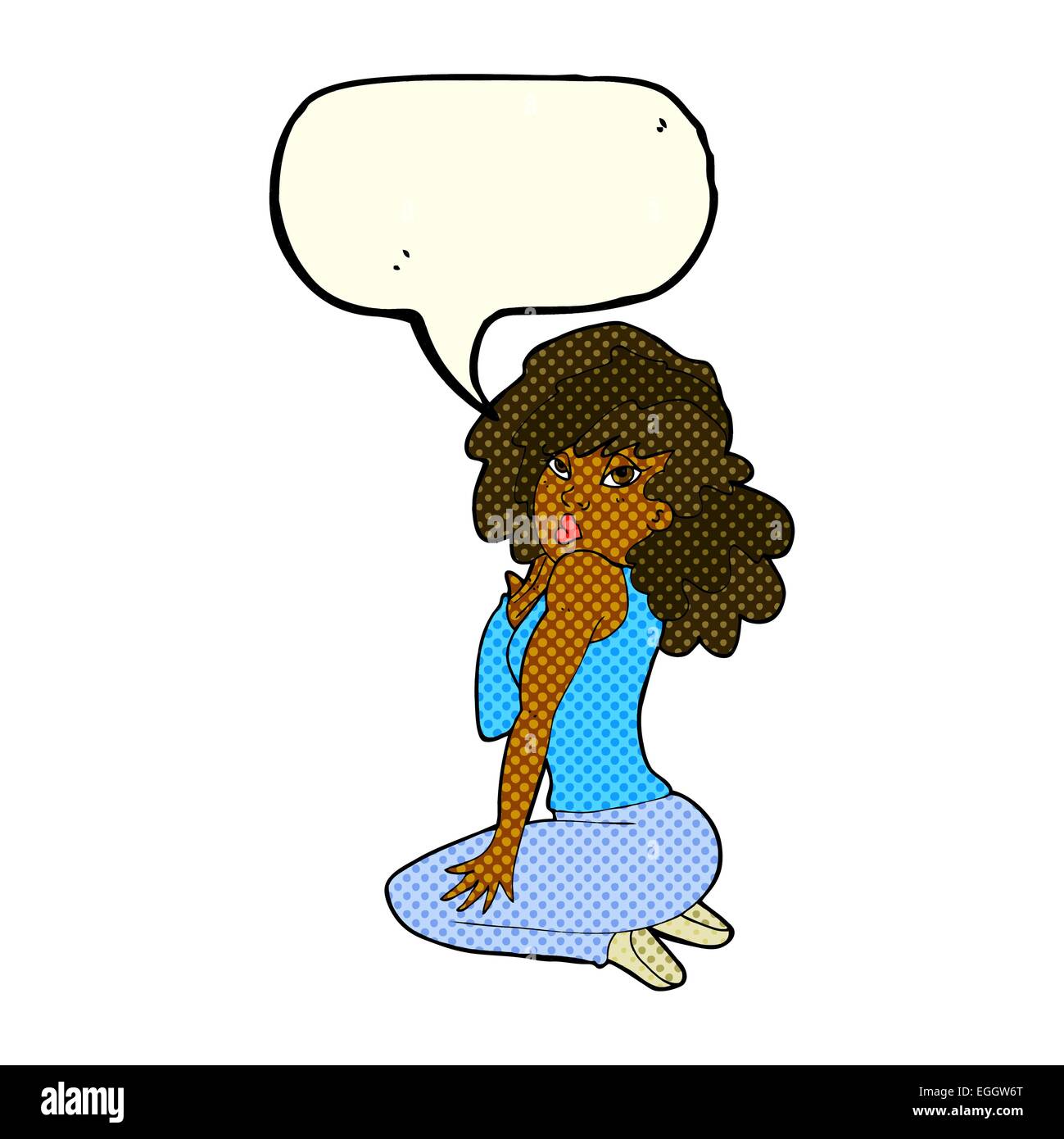 Cartoon woman posing bubble hi-res stock photography and images - Alamy