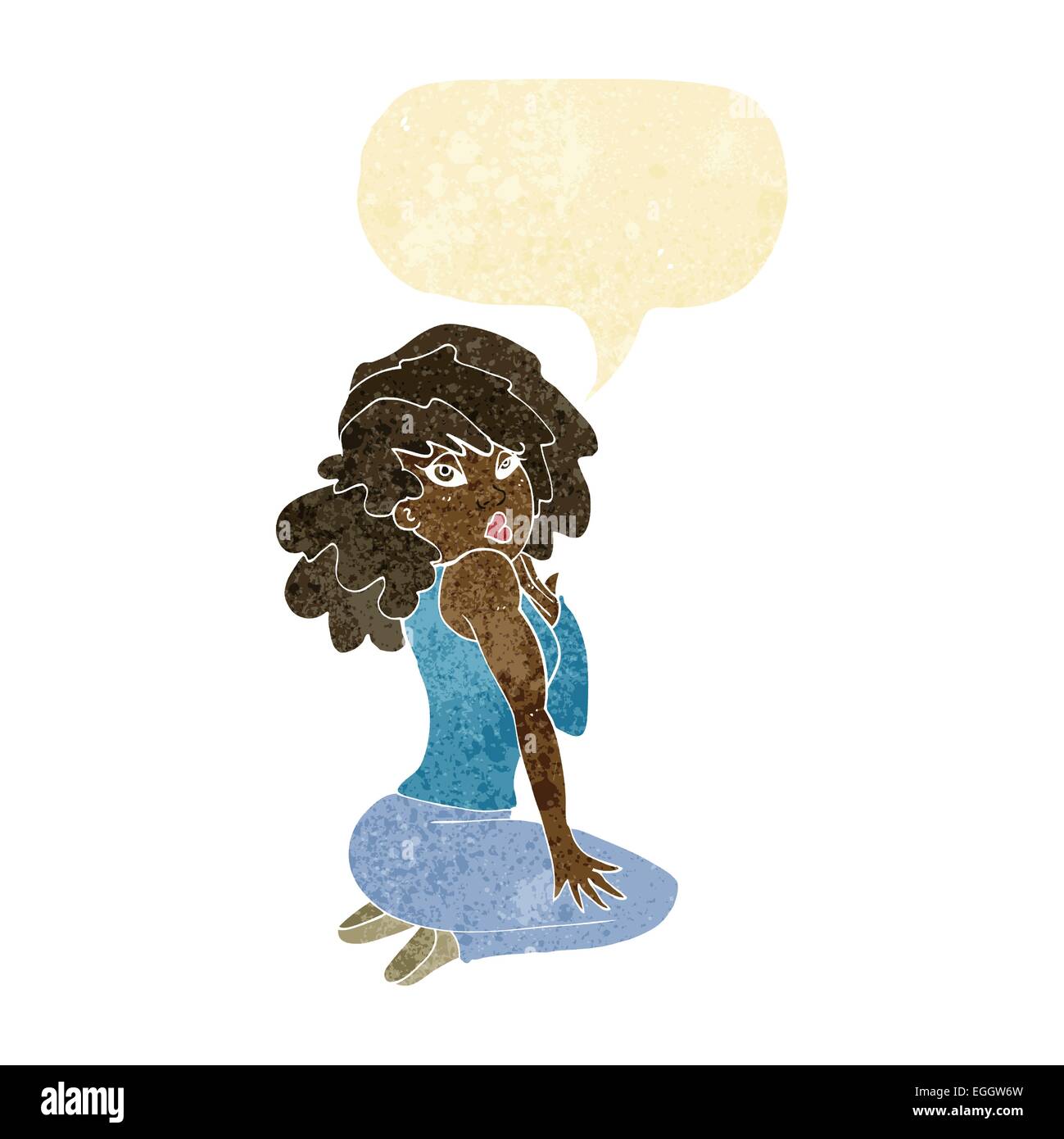 Cartoon woman posing bubble hi-res stock photography and images - Alamy