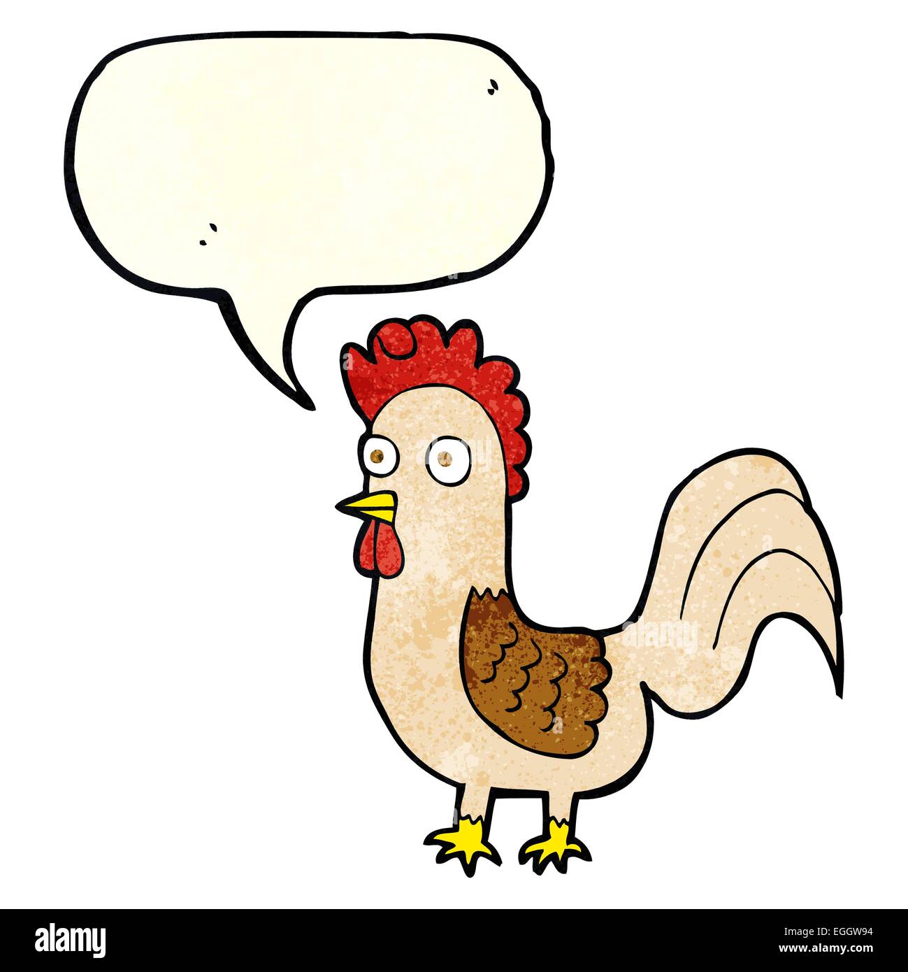 cartoon rooster with speech bubble Stock Vector Image & Art - Alamy