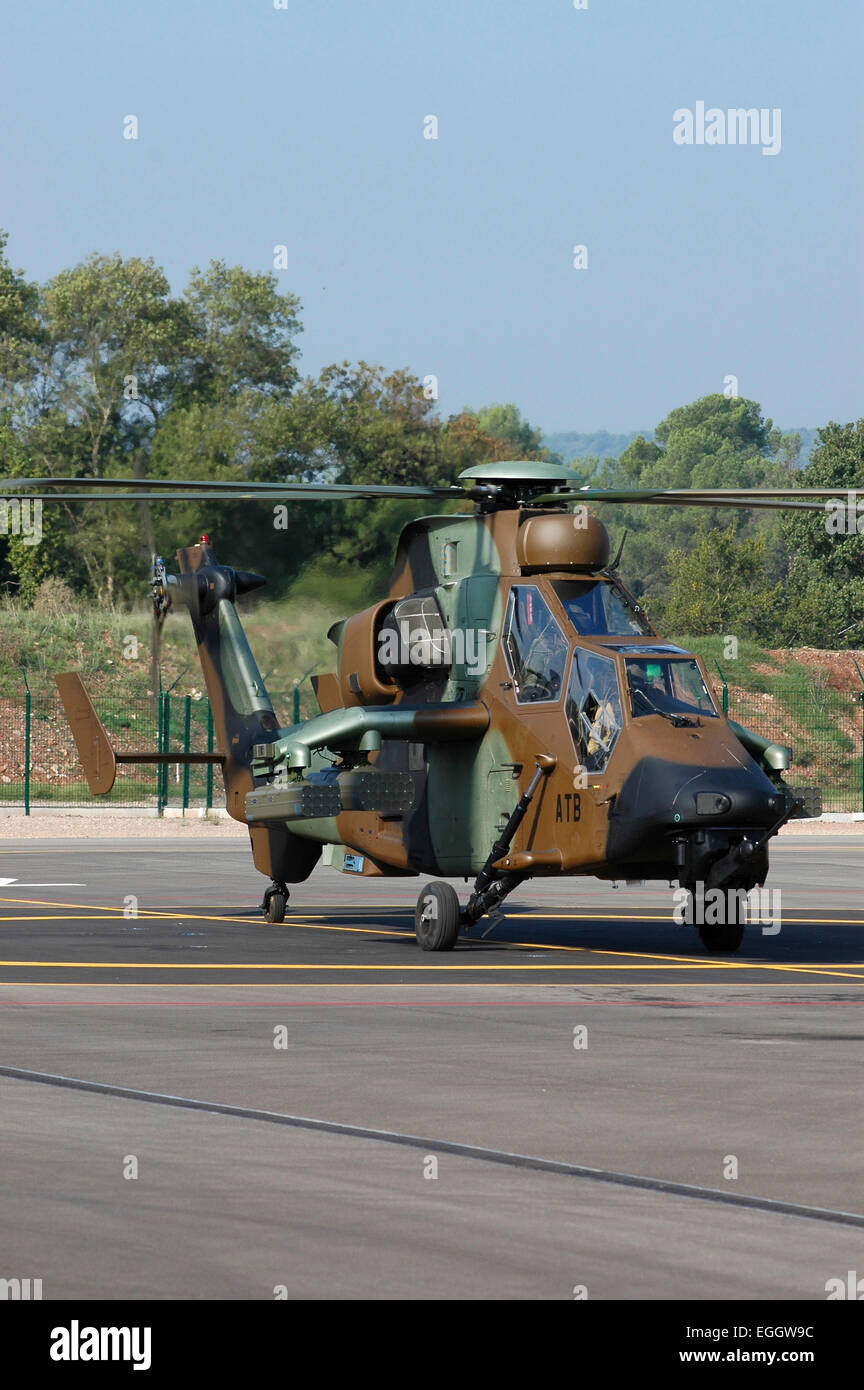 A Eurocopter Tigre attack helicopter of the French Army taken on the base  at Le Luc, France Stock Photo - Alamy