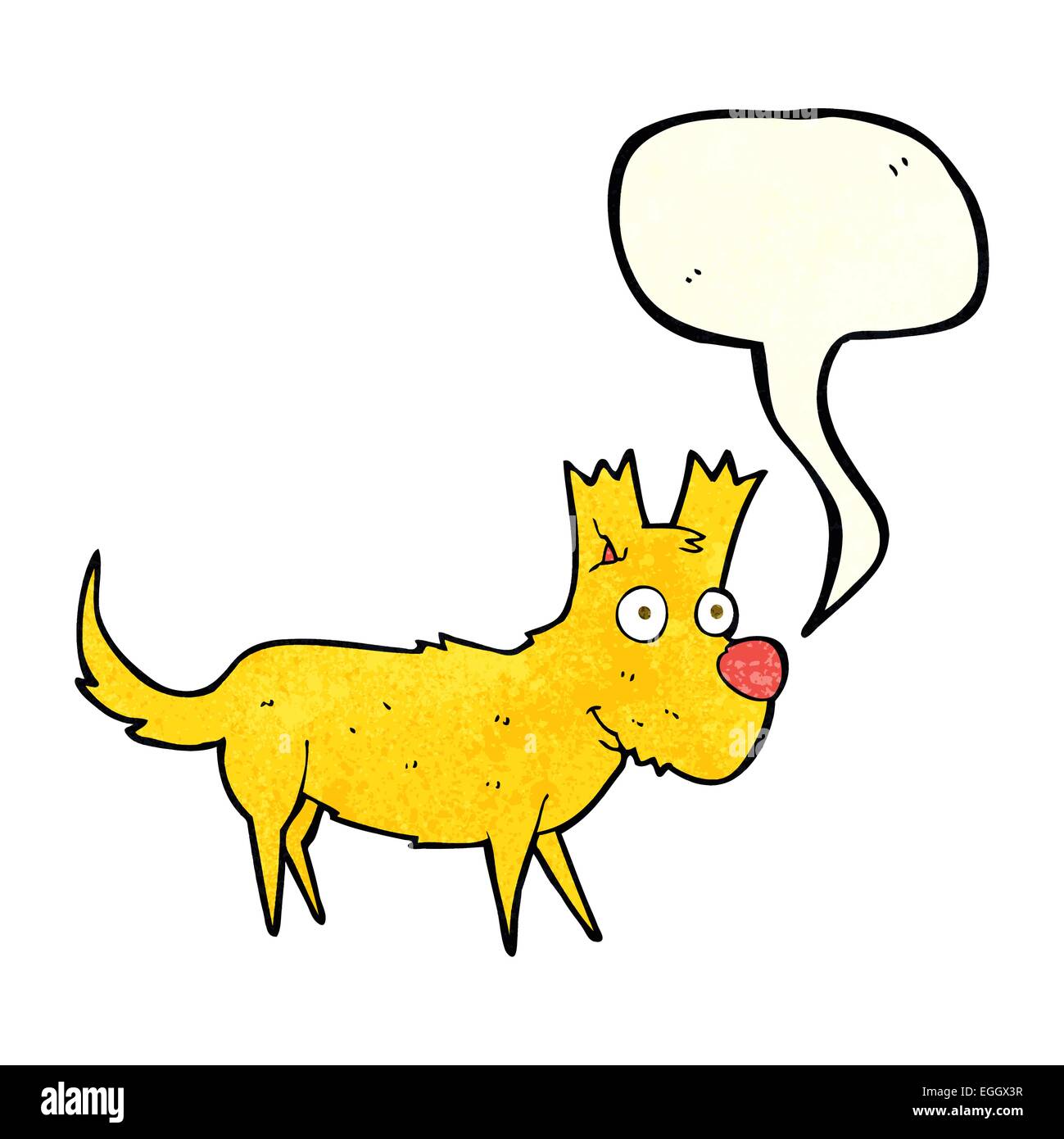 cartoon cute little dog with speech bubble Stock Vector Image & Art - Alamy