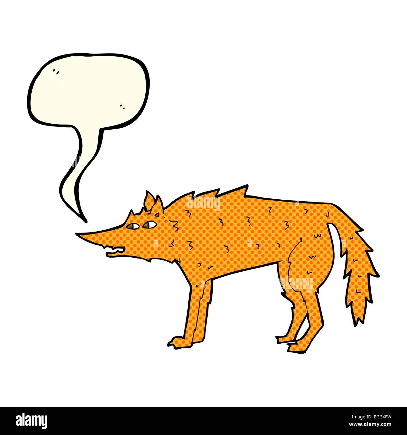 cartoon fox with speech bubble Stock Vector Image & Art Alamy