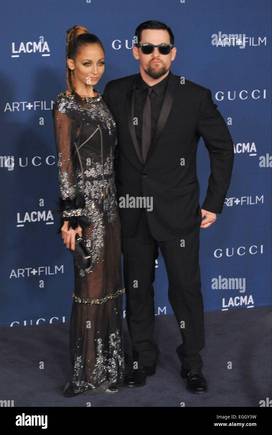 LOS ANGELES, CA - NOVEMBER 2, 2013: Nicole Richie & husband Joel Madden at the 2013 LACMA Art+Film Gala at the Los Angeles County Museum of Art. Stock Photo