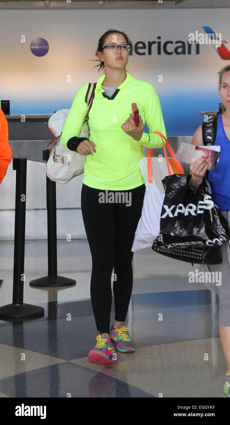 Professional golfer Michelle Wie arrives at Los Angeles International  Airport (LAX) Featuring: Michelle Wie Where: Los Angeles, California,  United States When: 22 Aug 2014 Stock Photo - Alamy