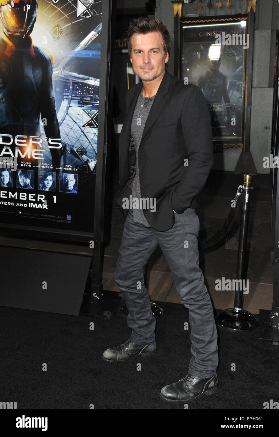 LOS ANGELES, CA - OCTOBER 28, 2013: Len Wiseman at the Los Angeles premiere of 'Ender's Game' at the TCL Chinese Theatre. Stock Photo