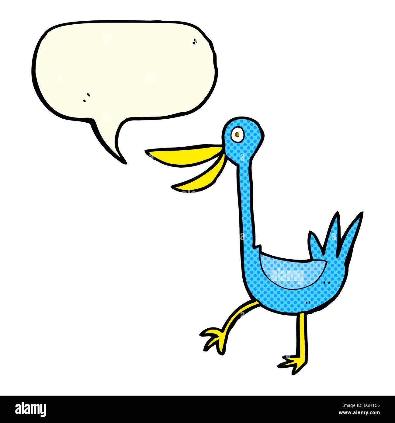 funny cartoon duck with speech bubble Stock Vector Image & Art - Alamy