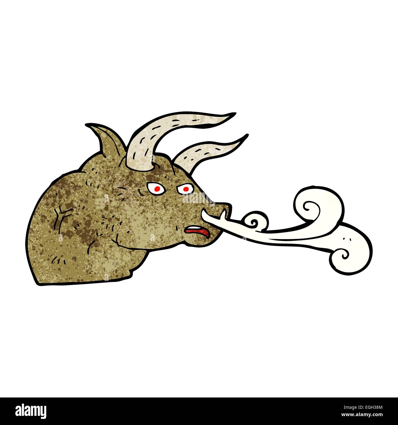 cartoon snorting bull head Stock Vector Image & Art - Alamy