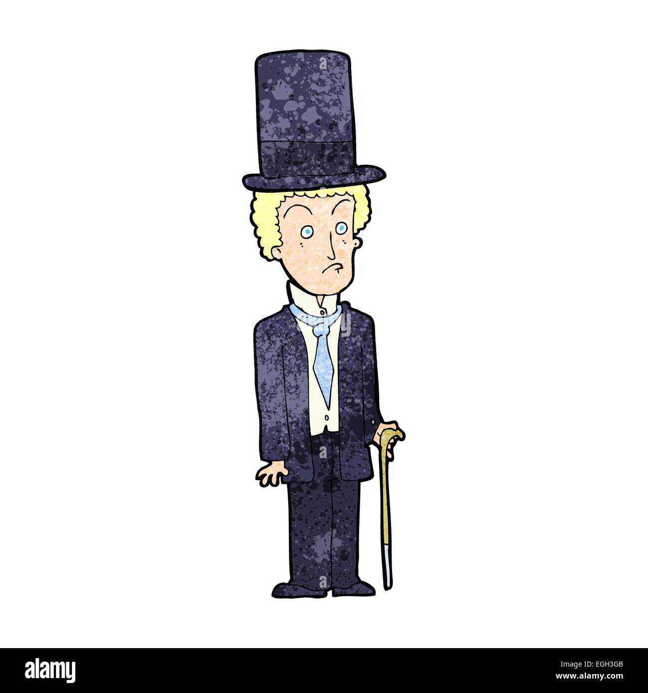 cartoon man wearing top hat Stock Vector Image & Art Alamy