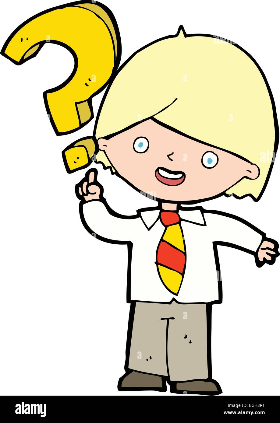 Schoolboy wearing school tie Stock Vector Images - Alamy