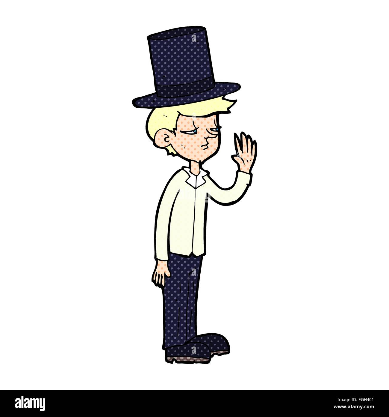 cartoon man wearing top hat Stock Vector Image & Art - Alamy