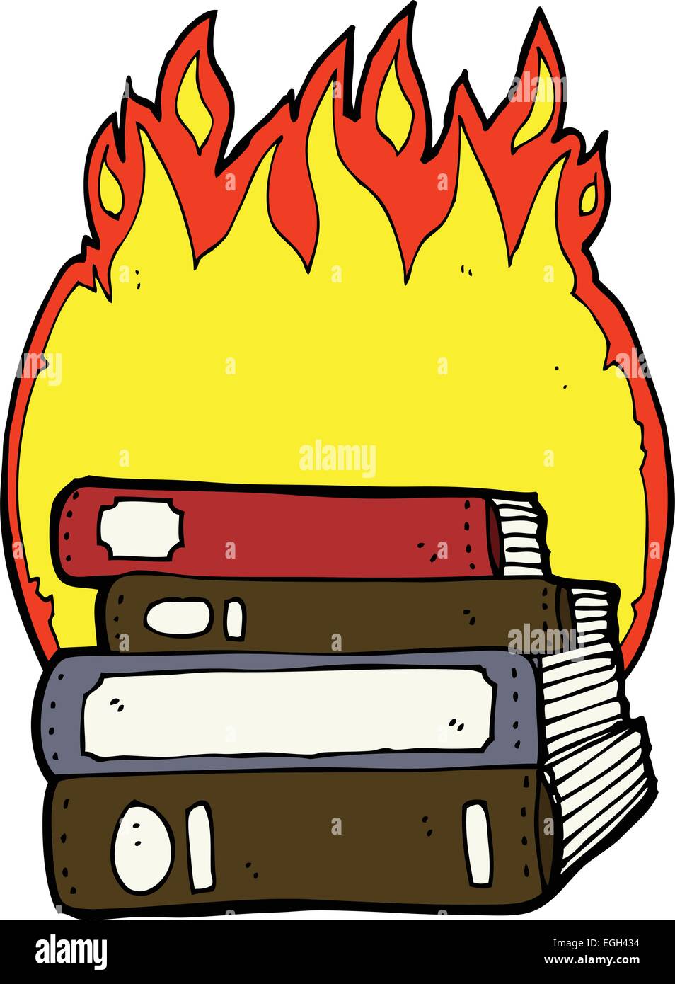 burning books cartoon Stock Vector Image & Art - Alamy