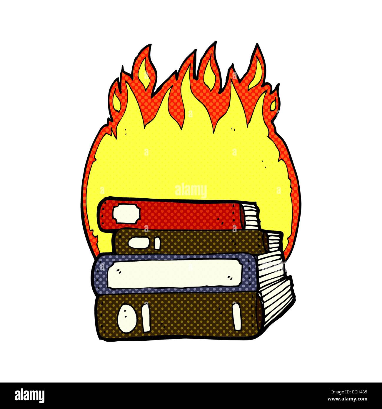 burning books cartoon Stock Vector Image & Art - Alamy