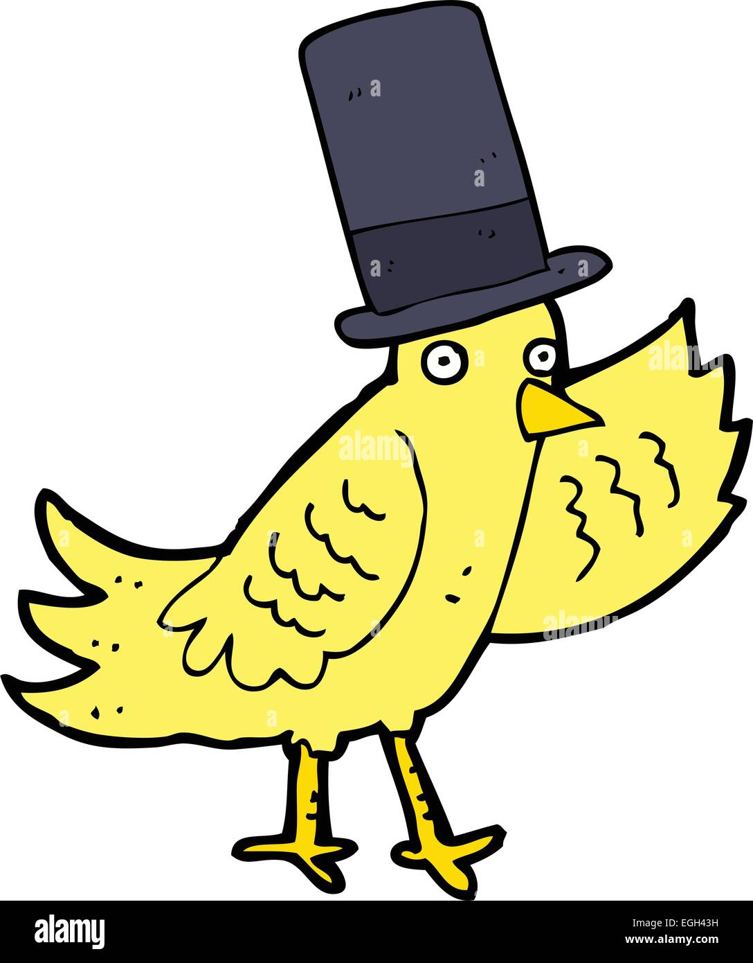 Cartoon bird in top hat hires stock photography and images Alamy