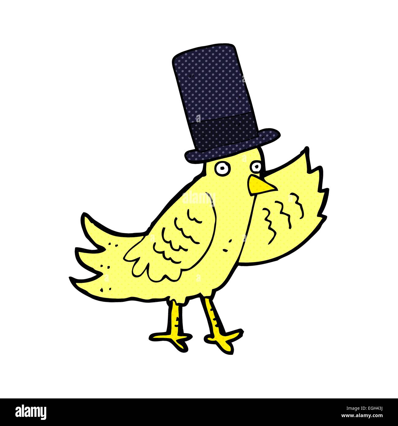 cartoon bird in top hat Stock Vector Image & Art Alamy