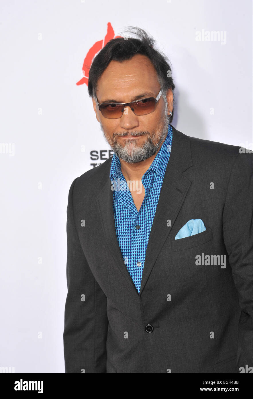 LOS ANGELES, CA - SEPTEMBER 7, 2013: Jimmy Smits at the season 6 premiere of 'Sons of Anarchy' at the Dolby Theatre, Hollywood. Stock Photo