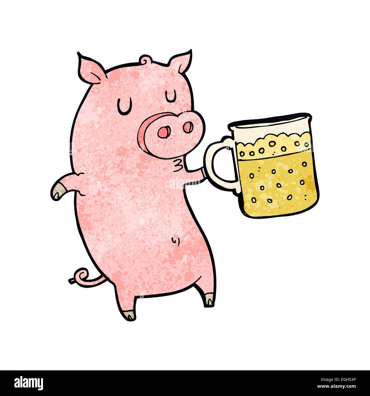 Pig drinking Stock Vector Images Alamy