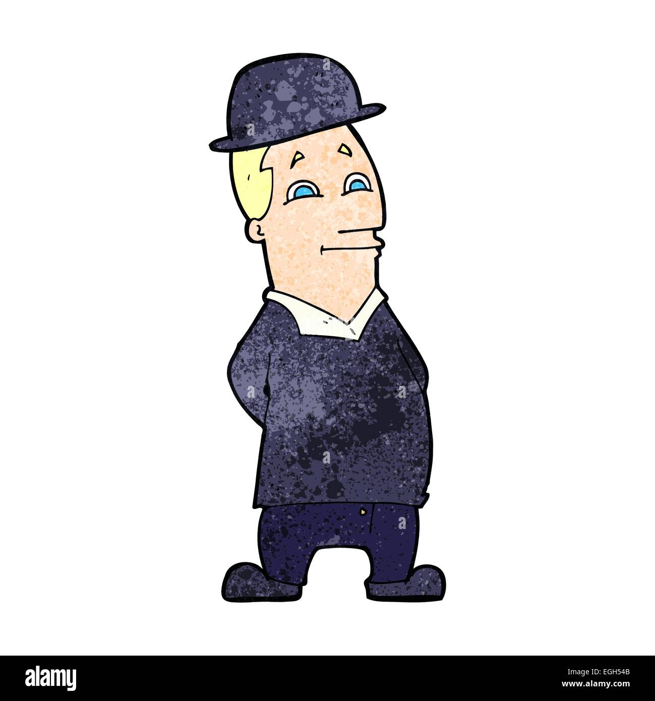 cartoon man wearing british bowler hat Stock Vector Image & Art - Alamy