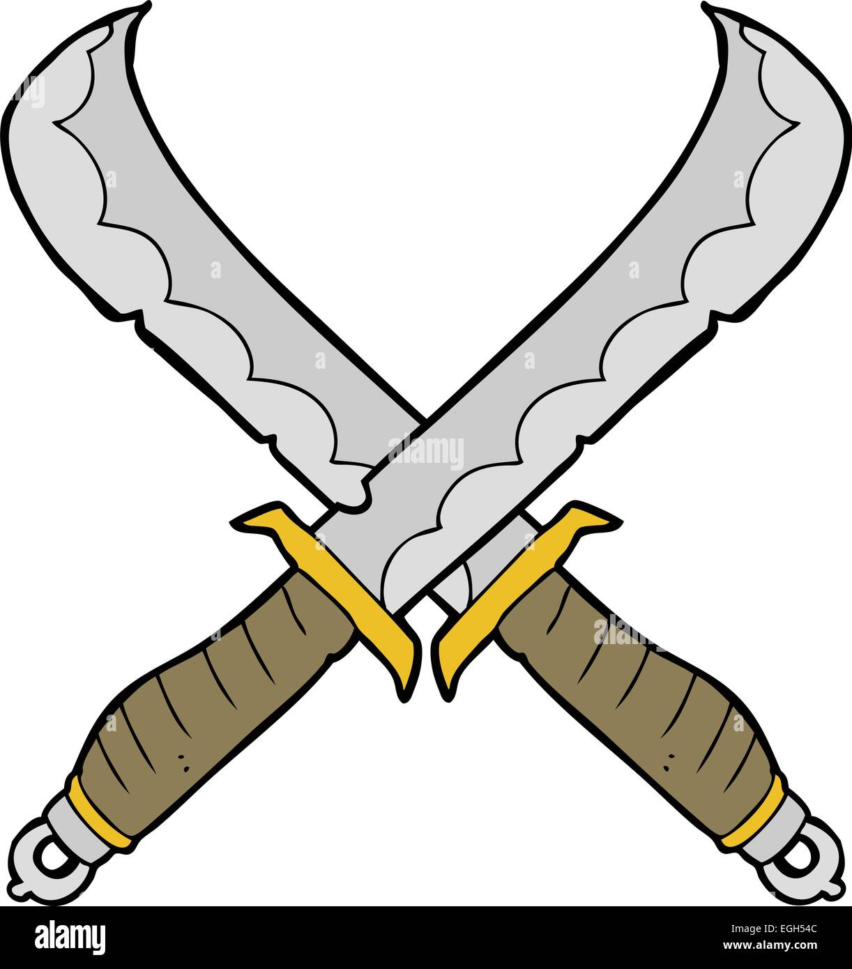 cartoon crossed swords Stock Vector Image & Art - Alamy