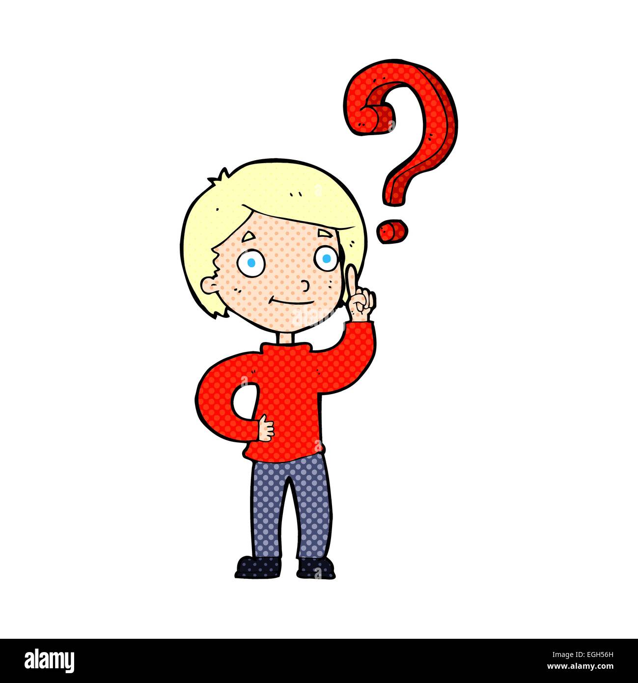 cartoon boy asking question Stock Vector Image & Art - Alamy