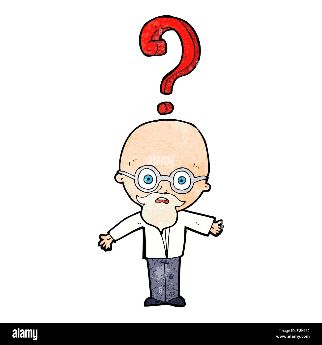 cartoon confused older man Stock Vector Image & Art - Alamy