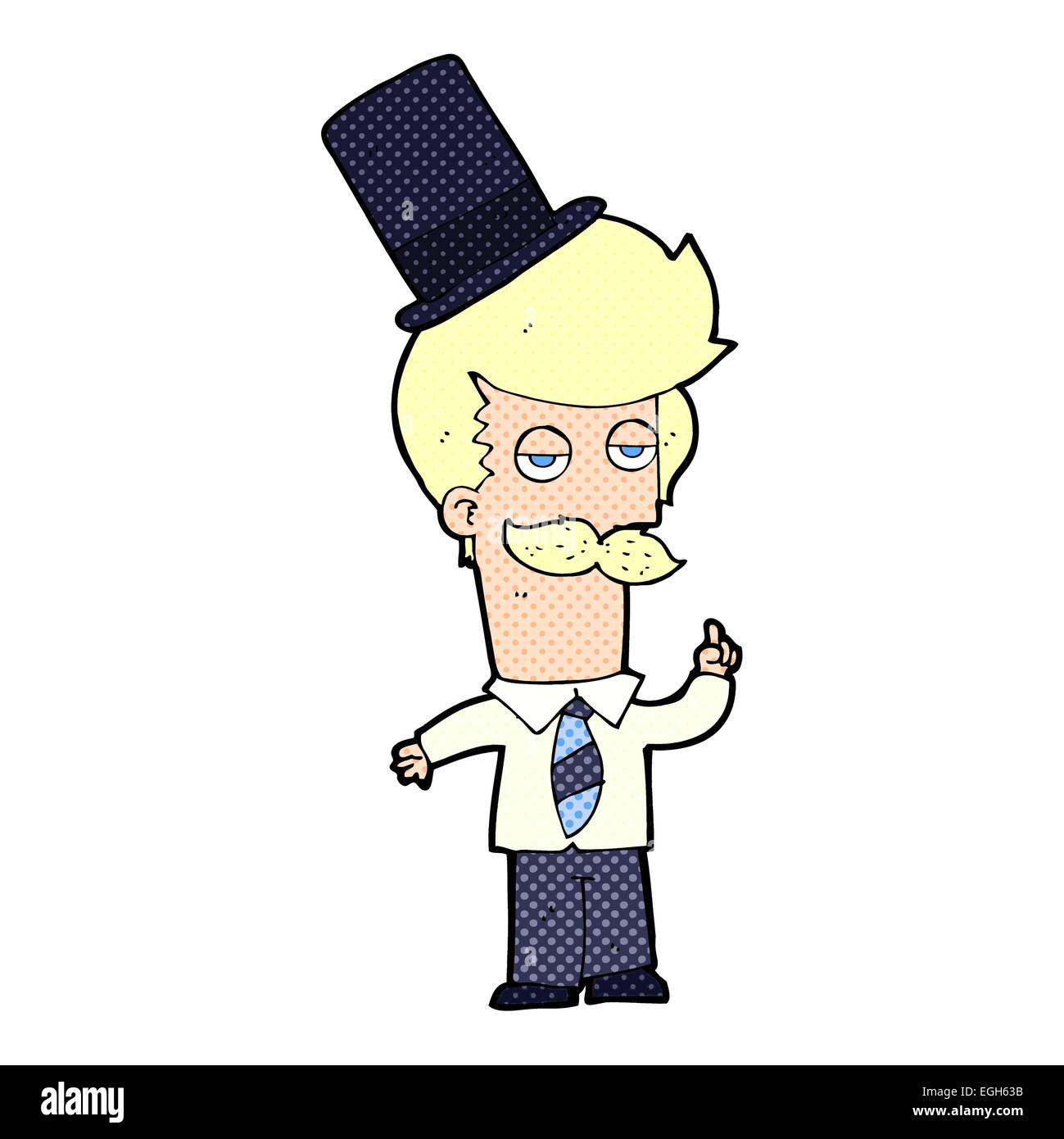 cartoon man wearing top hat Stock Vector Image & Art Alamy