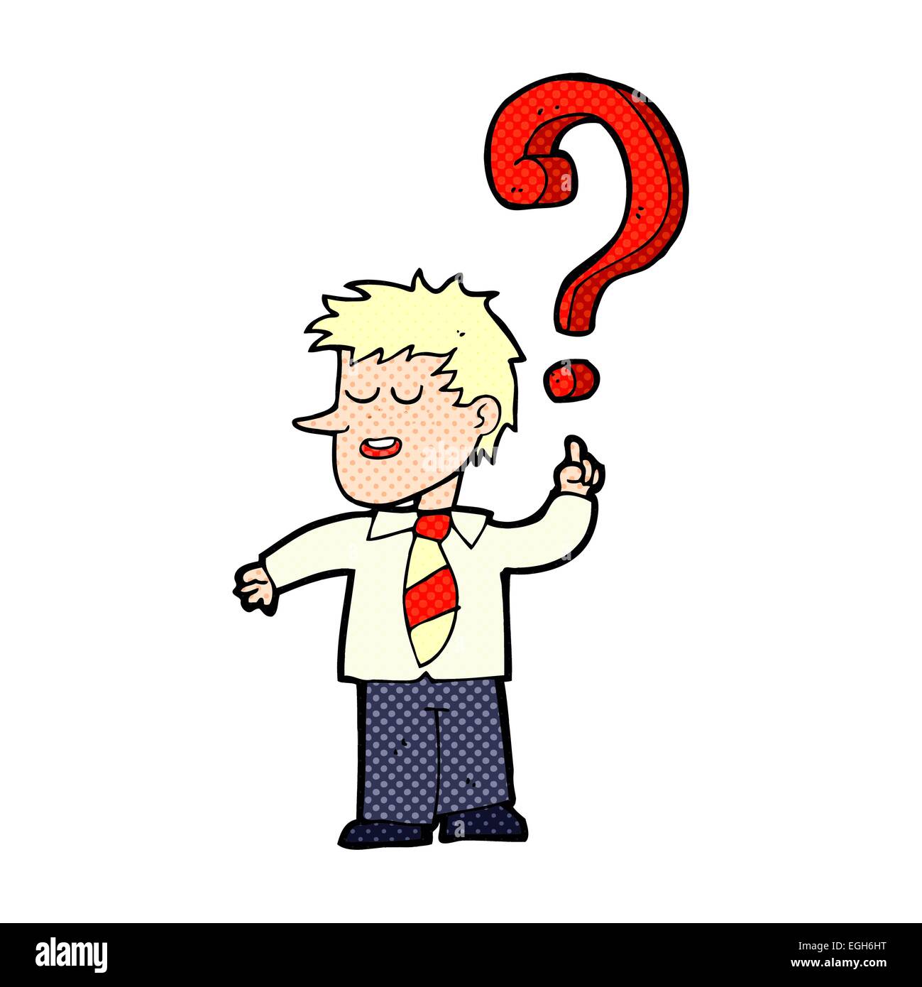 cartoon school boy asking question Stock Vector Image & Art - Alamy