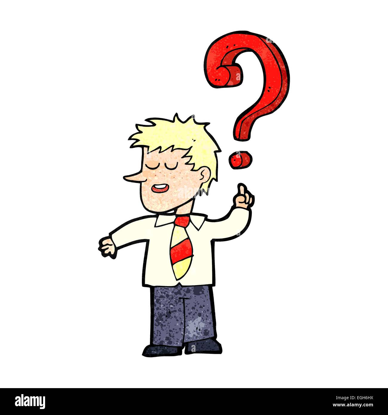 cartoon school boy asking question Stock Vector Image & Art - Alamy