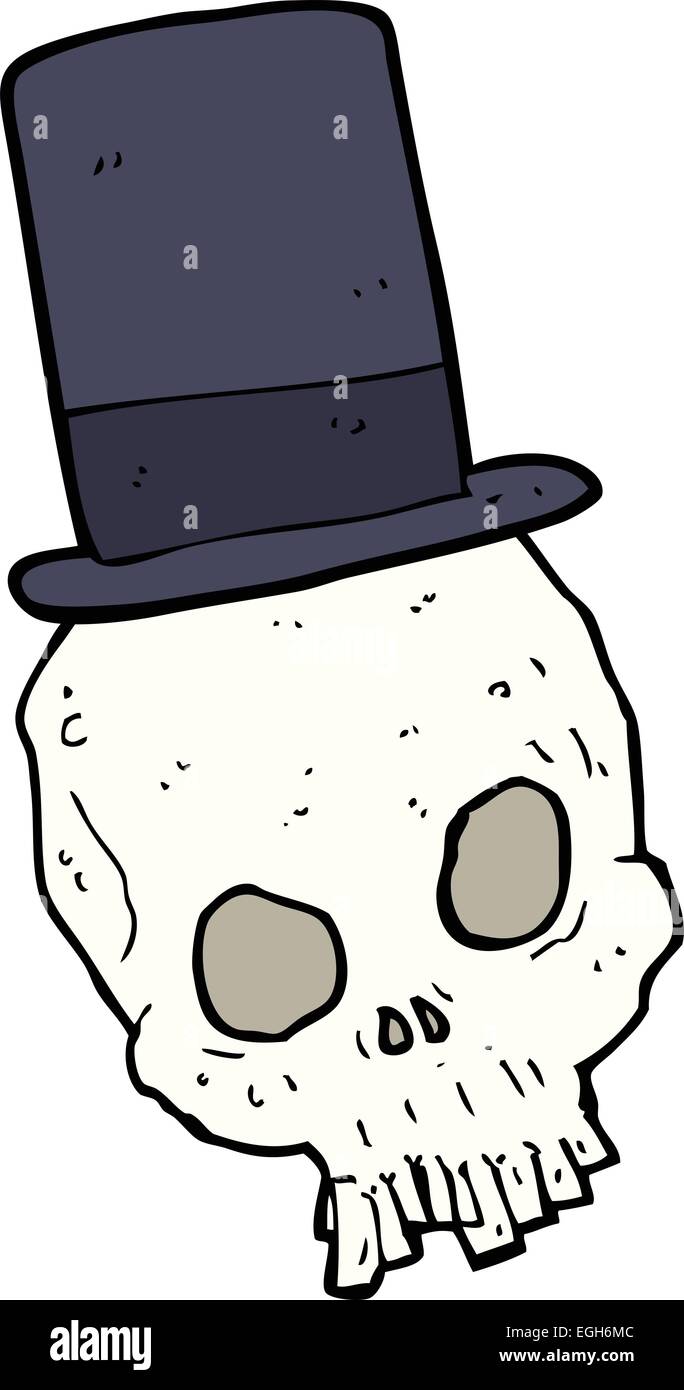 cartoon skull wearing top hat Stock Vector Image & Art Alamy
