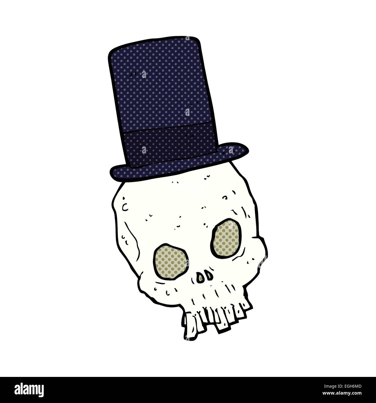 Cartoon Skull Wearing Top Hat Stock Vector Image And Art Alamy 8337