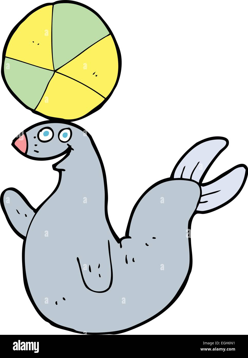 cartoon seal balancing ball Stock Vector Image & Art - Alamy